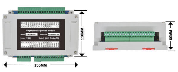 MODULO DE LECTURA PT100 MODBUS 14 CANALES - Image 3