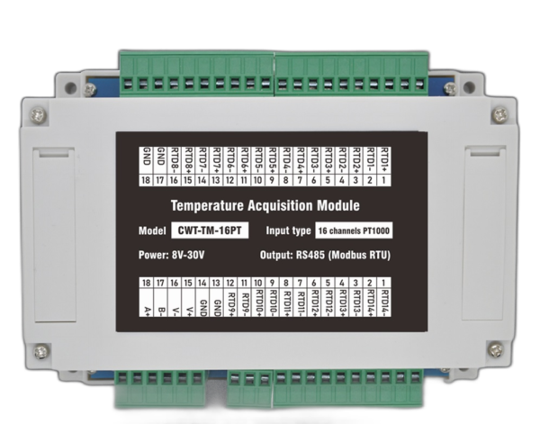 MODULO DE LECTURA PT100 MODBUS 14 CANALES